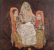 Egon Schiele Moth with two Children Germany oil painting artist